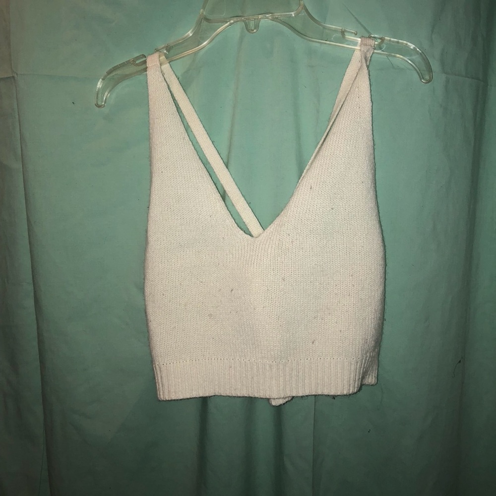 Cream colored knit top